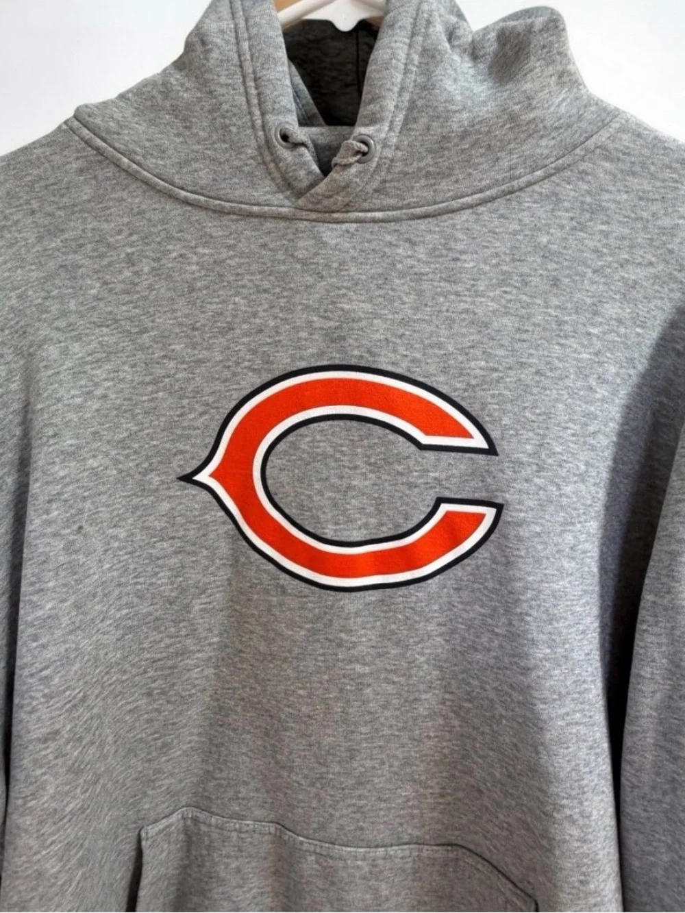 Nike Chicago Bears NFL Gray Hoodie with Orange Chicago Bears C logo